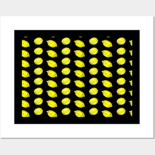 Lemons. Pattern. Summer vegan print. Bright. Posters and Art
